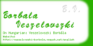 borbala veszelovszki business card