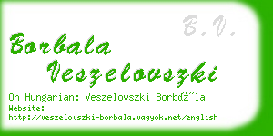 borbala veszelovszki business card